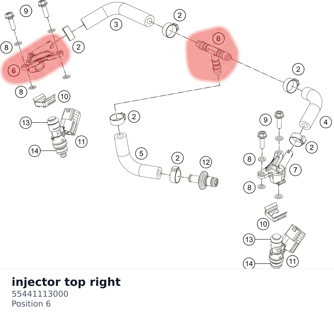 Diagram preview: injector top right (55441113000)