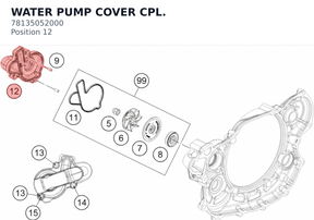 Diagram preview: WATER PUMP COVER CPL. (78135052000)