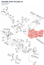 Diagram preview: HOLDER STEP PILLION LH (94103048000)