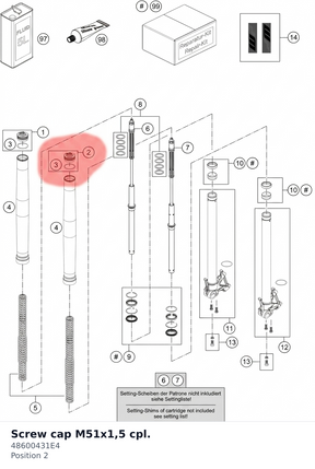 Diagram preview: Screw cap M51x1,5 cpl. (48600431E4)