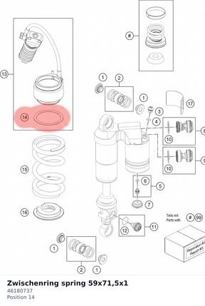 Diagram preview: Zwischenring spring 59x71,5x1 (46180737)