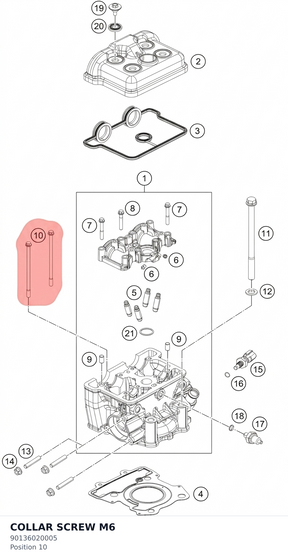 Diagram preview: COLLAR SCREW M6 (90136020005)