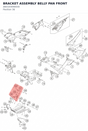Diagram preview: BRACKET ASSEMBLY BELLY PAN FRONT (A60103090030)