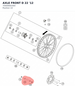 Diagram preview: AXLE FRONT D 22 '12 (70009081000)
