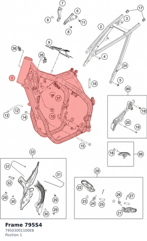 Diagram preview: Frame 795S4 (79503001100EB)