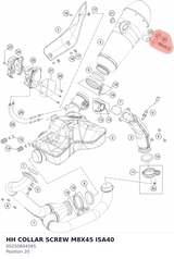 Diagram preview: HH COLLAR SCREW M8X45 ISA40 (0025080456S)