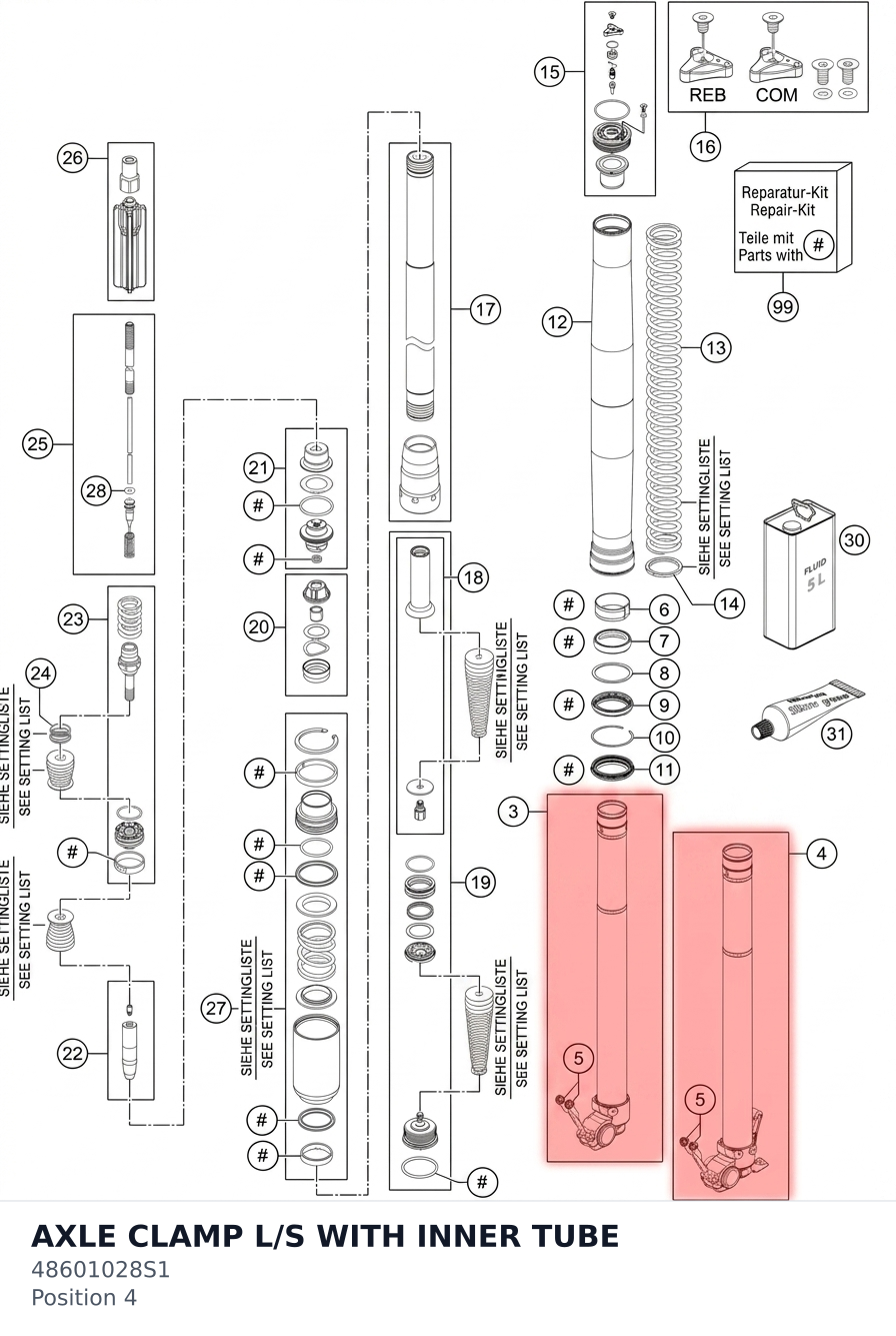 Diagram preview: AXLE CLAMP L/S WITH INNER TUBE (48601028S1)
