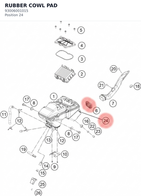 Diagram preview: RUBBER COWL PAD (93006001015)