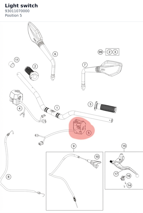 Diagram preview: Light switch (93011070000)
