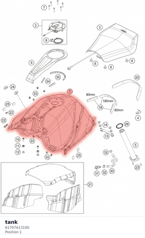 Diagram preview: tank (61707A13100)