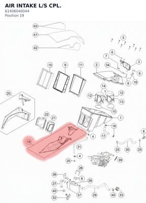 Diagram preview: AIR INTAKE L/S CPL. (61406040044)