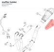 Diagram preview: muffler holder (A65305884000)