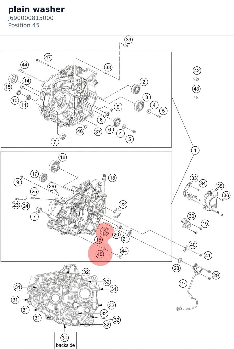Diagram preview: plain washer (J690000815000)