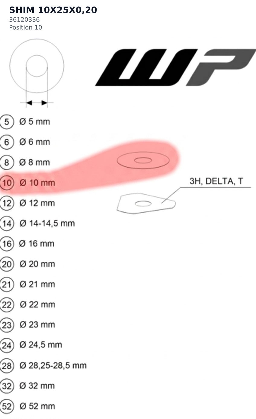 Diagram preview: SHIM 10X25X0,20 (36120336)