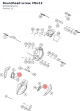 Diagram preview: Roundhead screw, M6x12 (J900000601204)