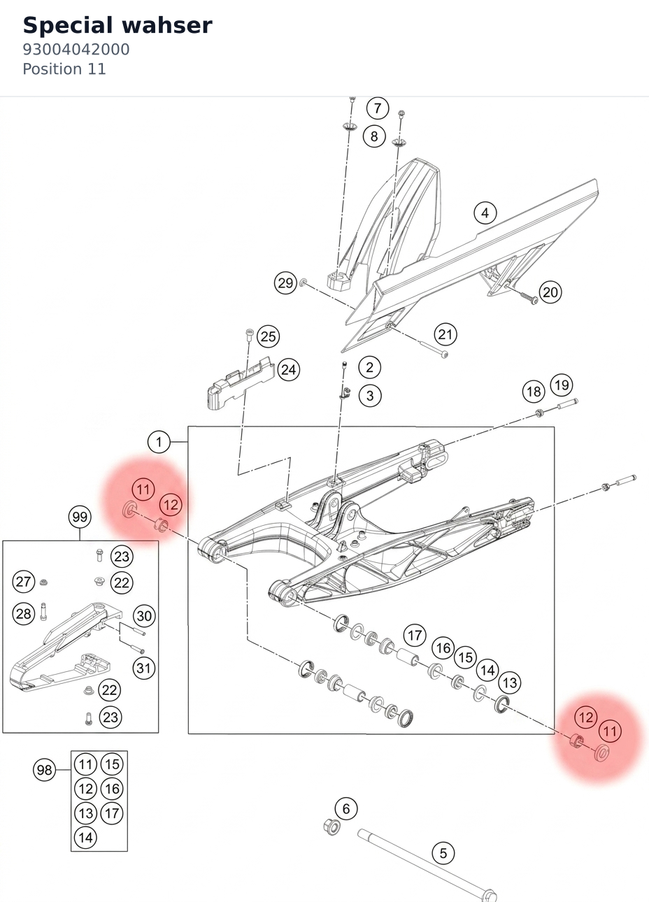 Diagram preview: Special wahser (93004042000)