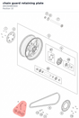 Diagram preview: chain guard retaining plate (A65304863000)
