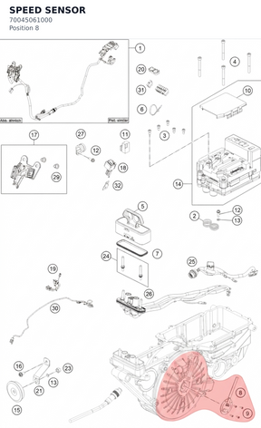 Diagram preview: SPEED SENSOR (70045061000)