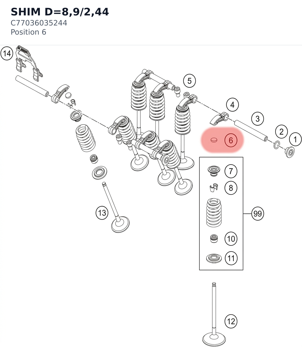 Diagram preview: SHIM D=8,9/2,44 (C77036035244)