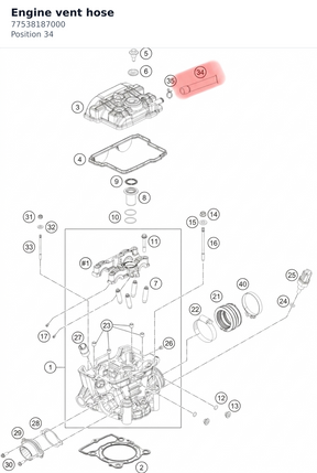 Diagram preview: Engine vent hose (77538187000)