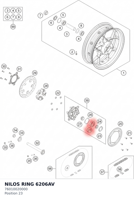 Diagram preview: NILOS RING 6206AV (76010020000)