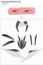 Diagram preview: Decal set 350 EXC-F SD (79708098018)