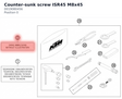 Diagram preview: Counter-sunk screw ISR45 M8x45 (0019080456)