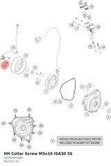 Diagram preview: HH Collar Screw M5x16 ISA30 SS (0025050166S)