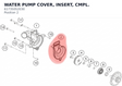 Diagram preview: WATER PUMP COVER, INSERT, CMPL. (61735052030)