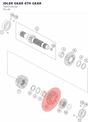 Diagram preview: IDLER GEAR 6TH GEAR (76633106100)