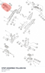 Diagram preview: STEP ASSEMBLY PILLION RH (A60103051000)