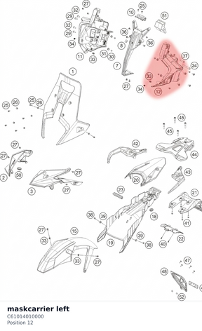 Diagram preview: maskcarrier left (C61014010000)