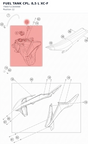 Diagram preview: FUEL TANK CPL. 8,5 L XC-F (7900711304499)