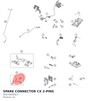 Diagram preview: SPARE CONNECTOR CX 2-PINS (000700000CX)