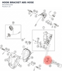 Diagram preview: HOOK BRACKET ABS HOSE (90103001036)