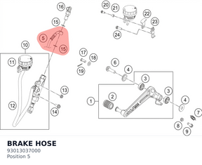 Diagram preview: BRAKE HOSE (93013037000)
