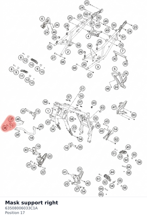 Diagram preview: Mask support right (63508006033C1A)