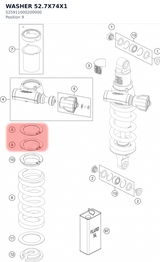 Diagram preview: WASHER 52.7X74X1 (S25911000200000)