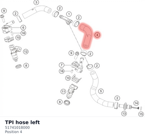 Diagram preview: TPI hose left (51741018000)