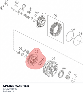 Diagram preview: SPLINE WASHER (63532021000)