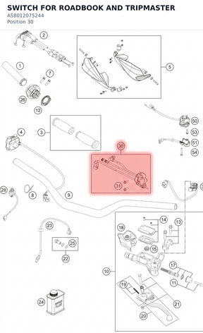 Diagram preview: SWITCH FOR ROADBOOK AND TRIPMASTER (A58012075244)