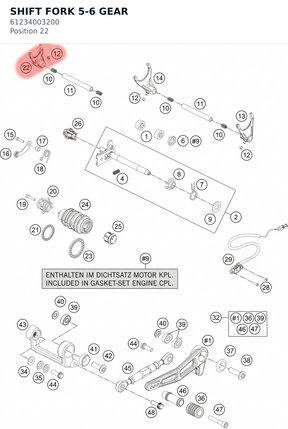 Diagram preview: SHIFT FORK  5-6 GEAR (61234003200)