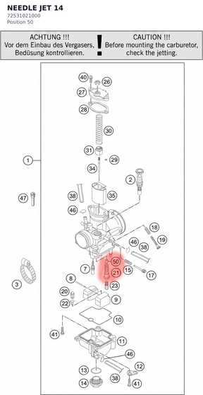 Diagram preview: NEEDLE JET                  14 (72531021000)