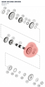 Diagram preview: GEAR SECOND DRIVEN (96333012000)