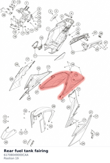 Diagram preview: Rear fuel tank fairing (61708049000CAA)