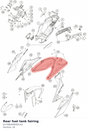 Diagram preview: Rear fuel tank fairing (61708049000CAA)