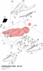 Diagram preview: SWINGARM CMPL. SD-GT (6140403014433A)