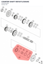 Diagram preview: COUNTER SHAFT REP.KIT125DUKE (00050000982)