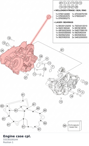 Diagram preview: Engine case cpl. (55530100144)