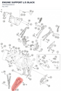 Diagram preview: ENGINE SUPPORT L/S BLACK (7650300500033)